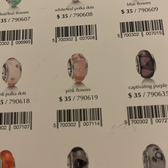 EUC Set of PANDORA Murano Beads - Picture 4 of 5